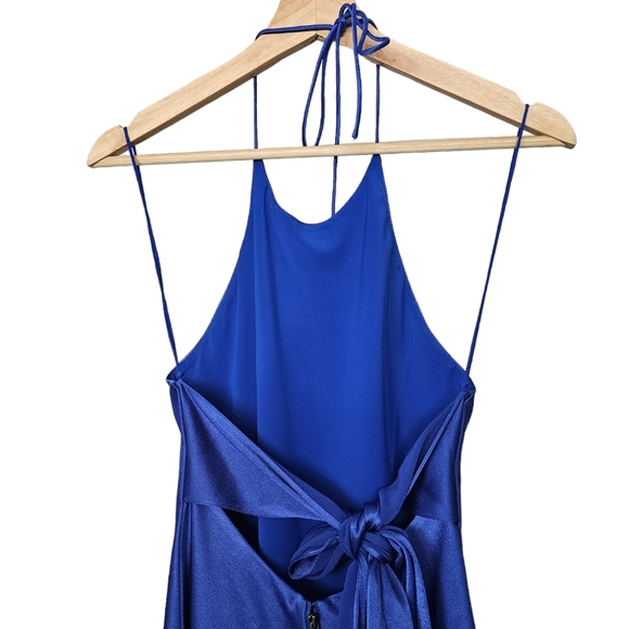 Alice +Olivia Francine Dress Midi Cobalt Blue New With Tags Size 2 - Picture 7 of 11